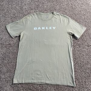 Oakley Spell‎ Out Logo Tan Cotton Blend Shirt Short Sleeve Adult XL